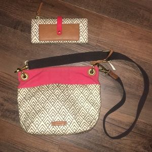 Fossil bag and wallet bundle